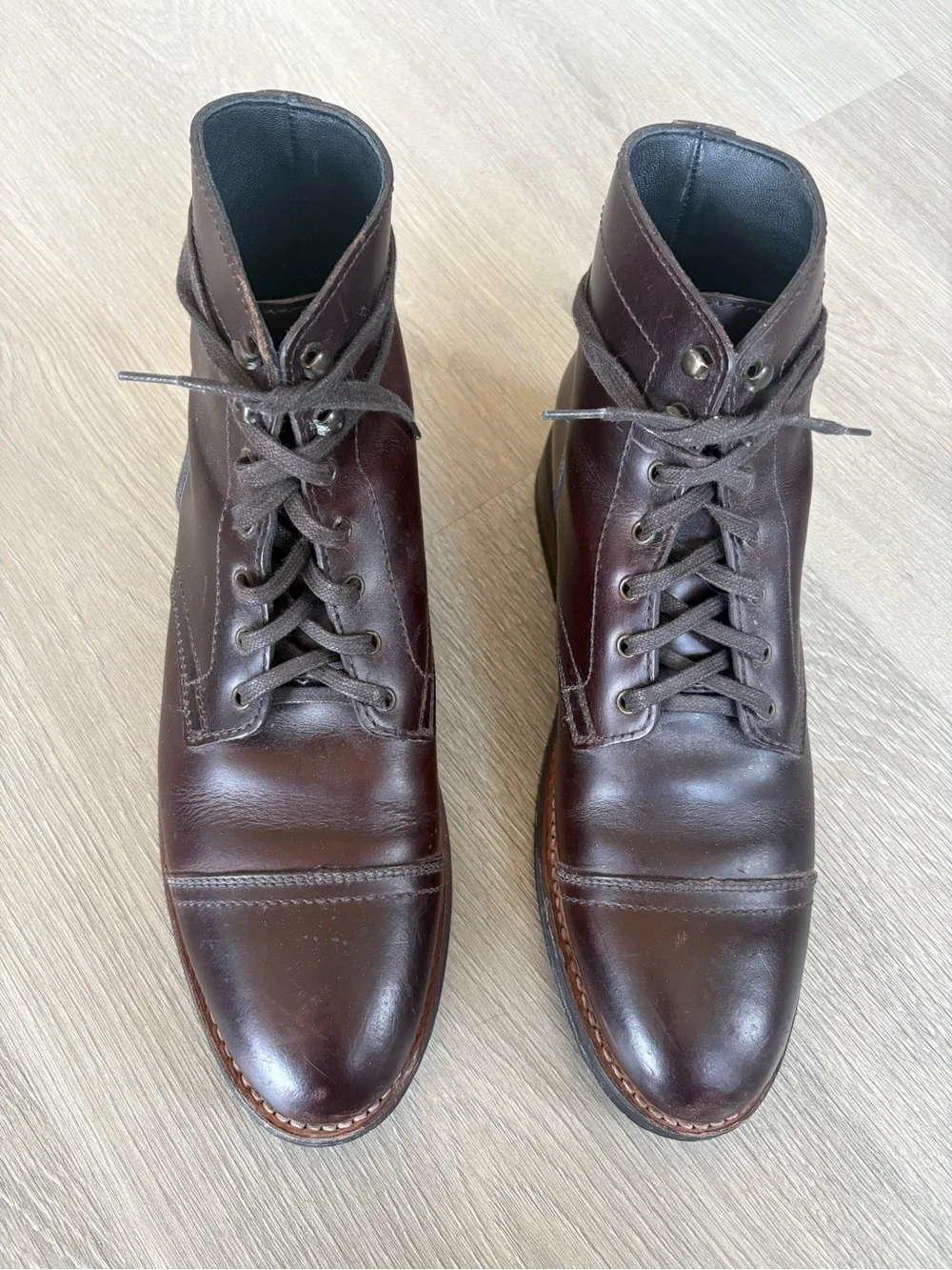 Thursday Boot Co. Men's Leather Lace-Up Boots - Dark Brown